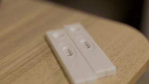 Family planning concept. Checking, Working Mom Confidently Checking Pregnancy Stock Footage 265934718