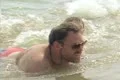 Family playing in sea together Footage