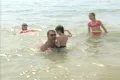 Family playing in sea together Footage
