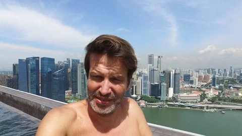 Family in a pool Stock Footage 102052355