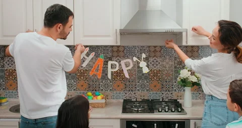 Family preparing for Easter Stock Footage 236723667
