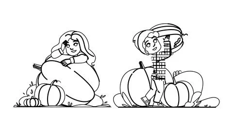 Family pumpkin patch kid vector Stock Illustration