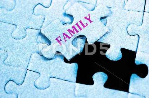 Family puzzle Stock Illustration