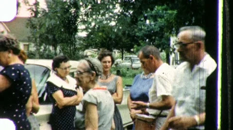 Family Reunion Circa 1960 (Vintage Film 8mm Home Movie) 866 Stock Footage