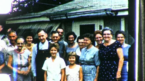 Family Reunion Circa 1960 (Vintage Film 8mm Home Movie) Stock Footage