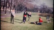 A Family Reunion Football Game In The Park 1950S Vintage Film Home Movie 2087 Stock Footage