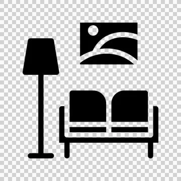 Family room solid icon. vip room symbols in hotels icons graphic design.  Stock Illustration