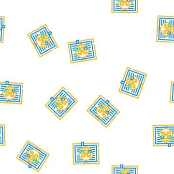 Family saga vector seamless pattern Illustrazione stock