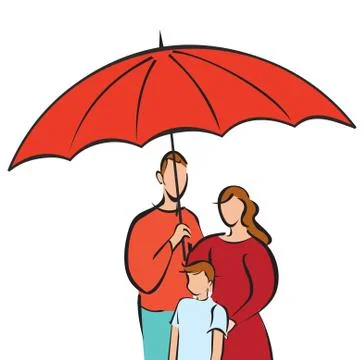 Family security Illustrazione stock