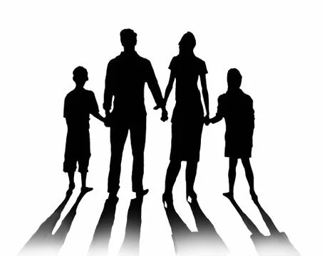 Family shadow Stock Illustration