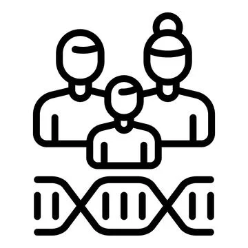 Family sharing genetic code, exploring heredity and dna Illustrazione stock