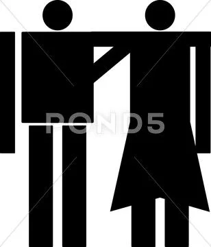 Family Silhouettes Stock Illustration