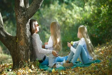Family Spending Time Together Outdoors Stock Footage