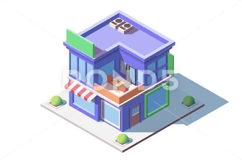 Family store building Stock Illustration