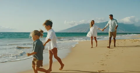 A Family Sunset Stock Footage 142908489