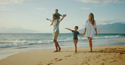 A Family Sunset Stock Footage 142914522