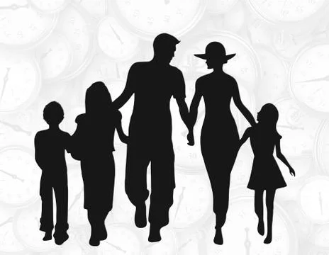 Family Time Stock Illustration