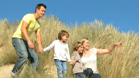 Family Time Together Outdoors Stock Footage