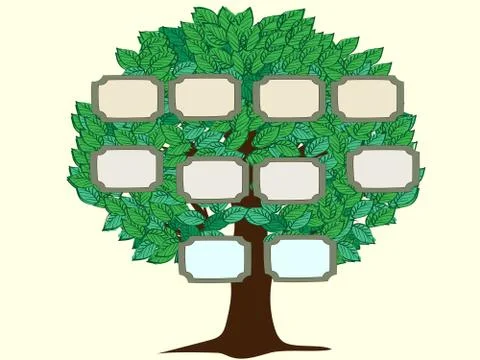 Family tree couple vector background Stock Illustration