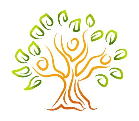 Family Tree Logo vector illustration Stock Illustration
