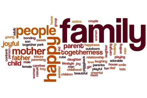 Family word cloud Stock Illustration
