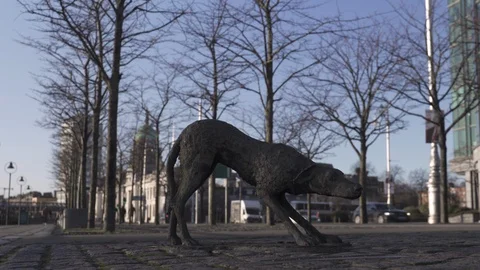 Famine Memorial, Dublin Stock Footage 123640298