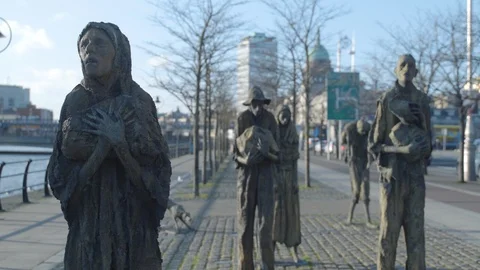 Famine Memorial, Dublin Stockbeeldmateriaal 123641101