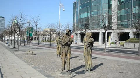 Famine statues ,  IFSC 動画素材 10908684
