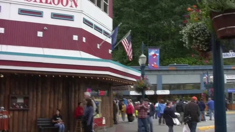 Famos Red Dog Saloon in Juneau, Alaska. Stock Footage