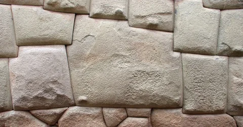 The Famous 12 Corner Single Stone in a Wall in Cusco Peru Stock Footage 78876764