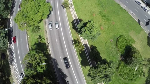 The famous 23 May  (23 de Maio) Avenue in Sao Paulo, Brazil Video stock 49547257