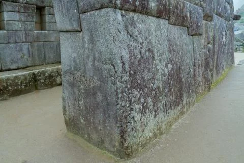 The famous  32 angles stone Machu Picchu, Peru Stock Photos