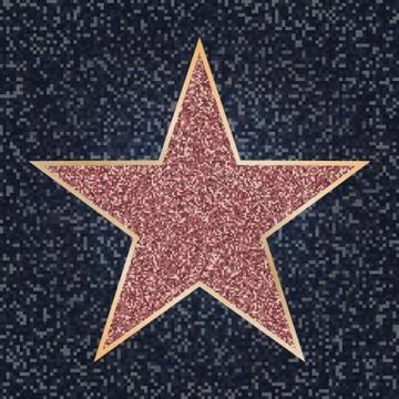 Famous actor star. Bright vector star on celebrity boulevard. Walk of fame. G Stock Illustration