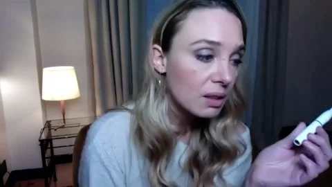 Famous actress Laetitia Dosch is interviewed for movie 'Simple Passion' - 2021 스톡 동영상 154339768