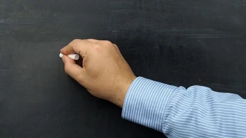 Famous Albert Einstein s equation E=mc2 handwritten on chalkboard or blackboard Stock Footage 70914433