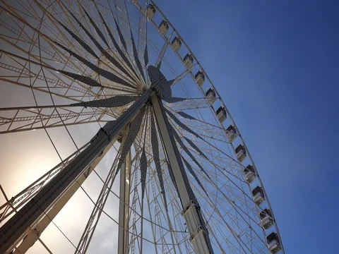 Famous attraction Roue de Paris Ferris Wheel.Theme Park Stock Footage 78268913