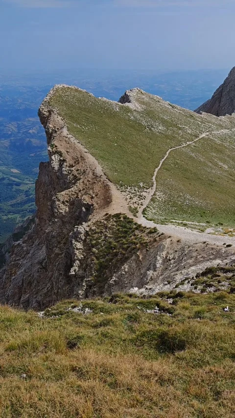 The famous balconate of Monte Camicia Stock Footage 283553331