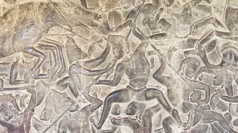 The famous bas-relief on the inside wall... | Stock Video | Pond5