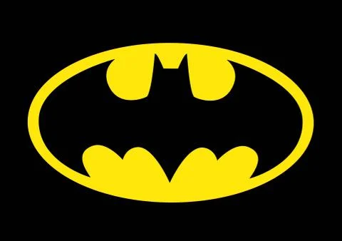 The famous Batman logo Illustrazione stock