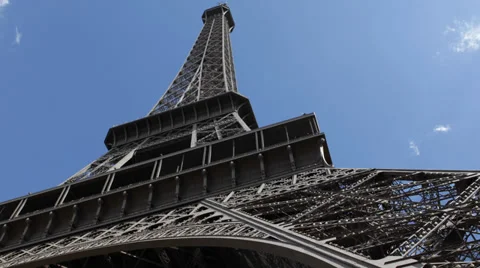Famous Beautiful Structure Eiffel Tower Paris French Monument Tourist Attraction Stock Footage 31915866
