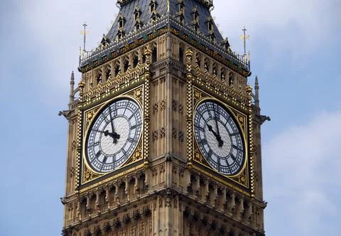 Famous Big Ben, clock tower at the Palace of Westminster in London Foto stock
