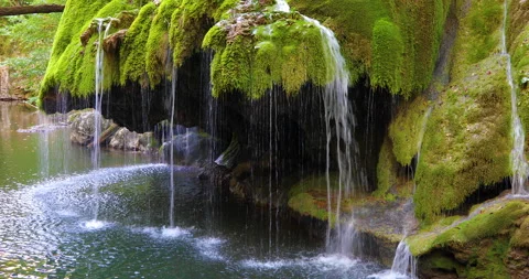 Famous Bigar Waterfall, Caras-Severin County, Romania Stock Footage