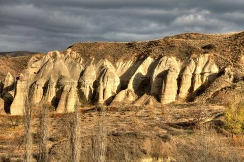 Famous cave city  Cappadocia at Turkey, HDR photography Stock Photos