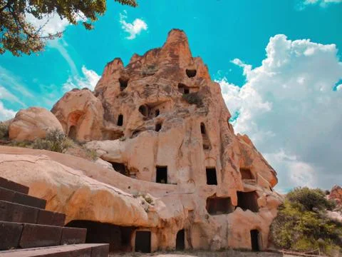 Famous Cave City Cappadocia At Turkey, Stock Photos