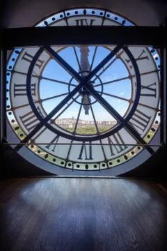 Famous clock in the Orsay Museum Stock Photos