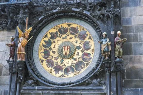The famous clock in Prague. Stock Photos