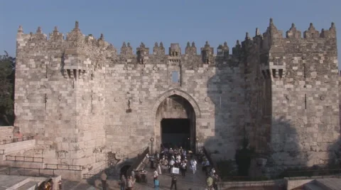 Famous Damascus Gate Stock Footage 4366177