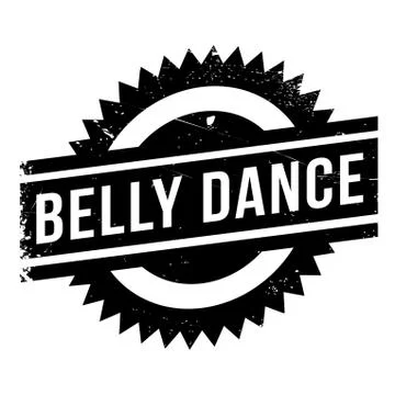 Famous dance style, belly dance stamp Stock Illustration