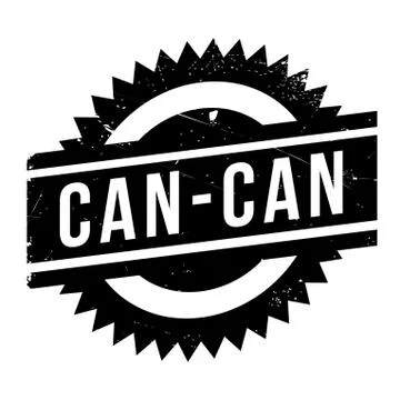 Famous dance style, Can-Can stamp Stock Illustration