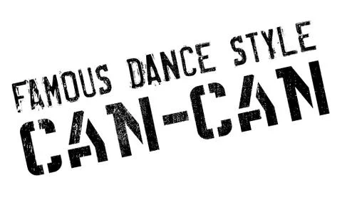 Famous dance style, Can-Can stamp Stock Illustration